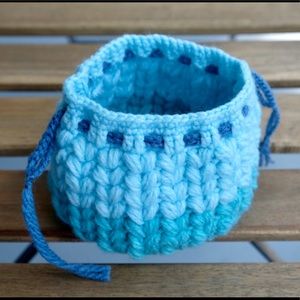 Crochet Drawstring Pouch